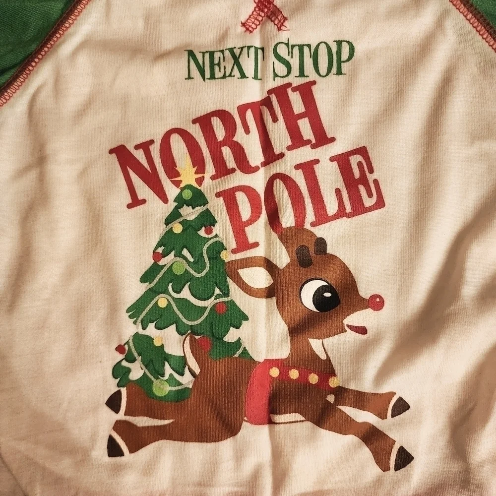 NWT Rudolph Red Nosed Reindeer Pajama Set Green Plaid Size 24M Baby Toddler New